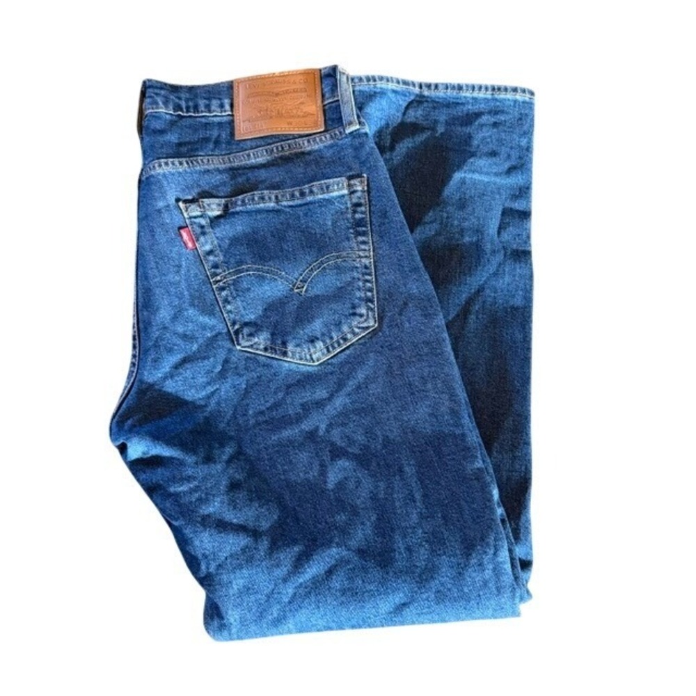 Levis Premium 514 Straight‎ Fit Blue Jeans Mens 30x30 Medium Wash WaterLess
